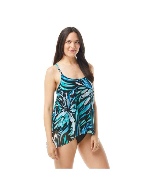 Coco Reef Current Bra Sized Mesh Layer Underwire Tankini Top Cassis Swirl Coco Reef