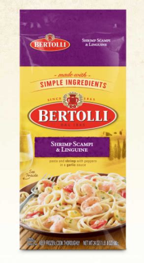 Bertolli Shrimp Scampi Linguine Easy Home Meals