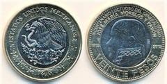 Moneda 20 pesos Bicentenario de la Muerte del General José María