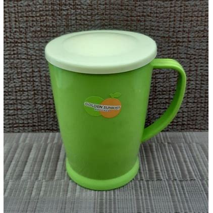 Jual Gelas Mug Cangkir Tutup Plastik Golden Sunkist Shopee Indonesia