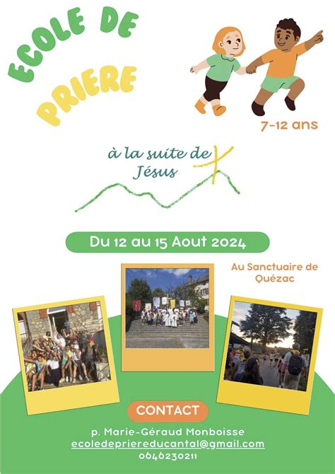 École de prière à la suite de Jésus pour les 7 12 ans Diocèse de