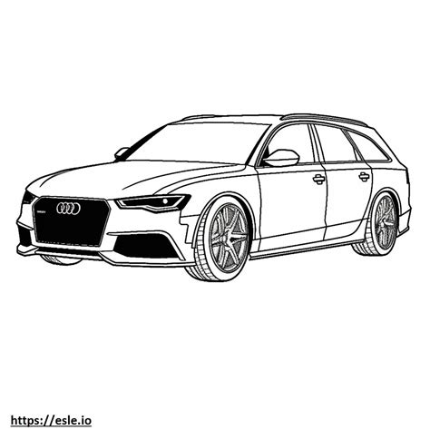 Audi A6 Wagon Coloring Page