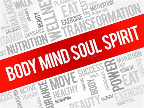 Body Mind Soul Spirit Word Cloud Stock Illustration Illustration Of