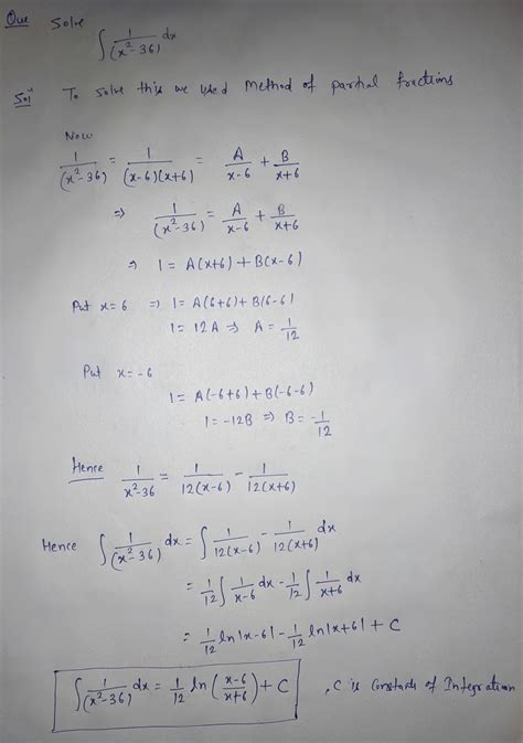 Solved Use Partial Fractions To Find The Indefinite Integral Remember To Course Hero