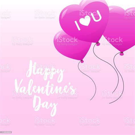 Happy Valentines Day Concept Holiday Celebration Poster With Hand Drawn