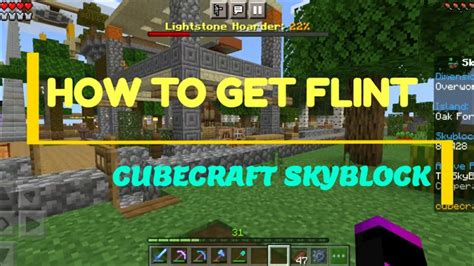 Cubecraft Skyblock How To Get Flint Minecraft Youtube