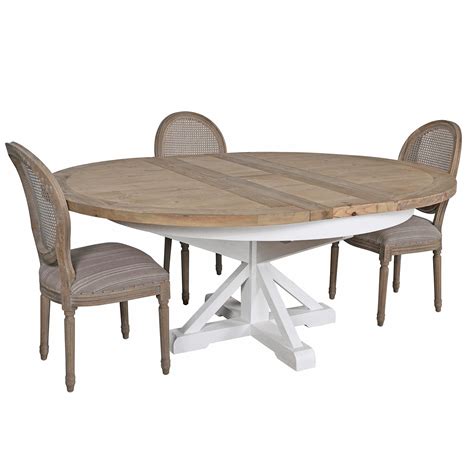 Shop Hamptons Cm Cm Round Extendable Dining Table With White