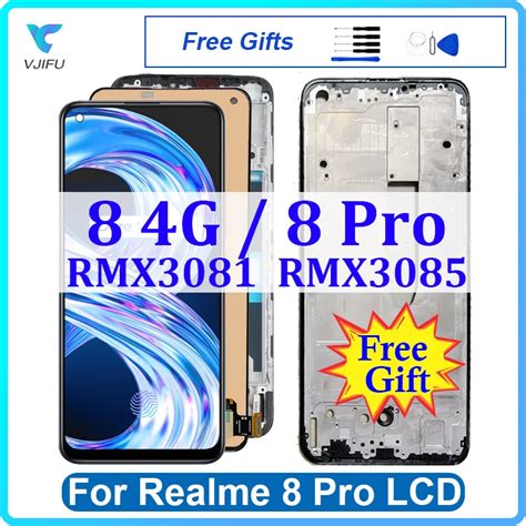 6 4 LCD For OPPO Realme 8 Pro RMX3081 Display For Realme 8 4G RMX3085