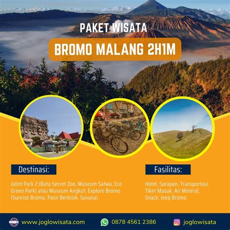 Paket Wisata Bromo Batu Malang 2H1M Joglo Wisata