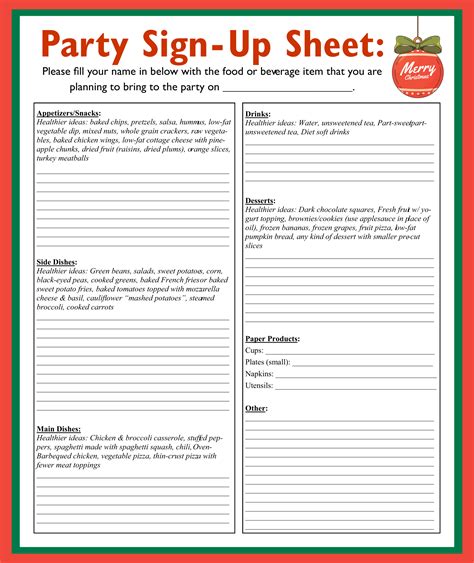 15 best christmas party printable sign up sheet pdf for free at – Artofit