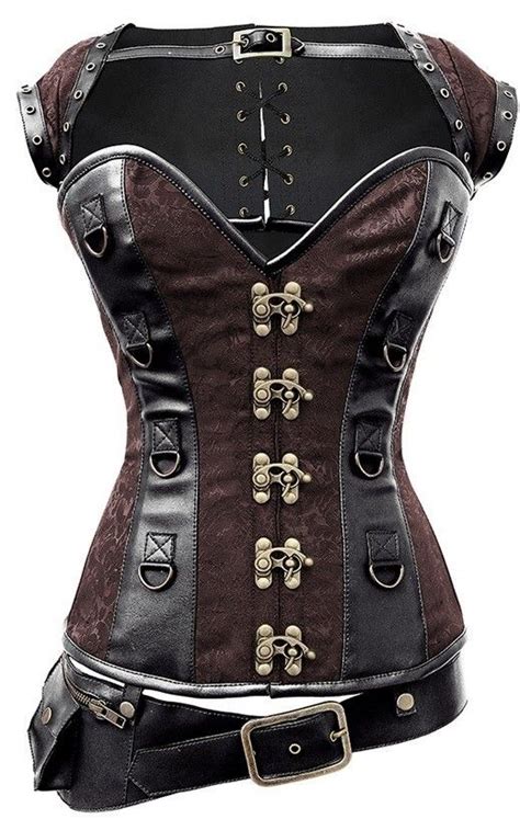 Mehrteiliges Brokat Korsett Nele Chat Steampunk Mode Steampunk