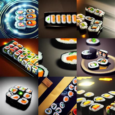 Tilt Shift Sushi Huge Glowing Light Intricate Stable Diffusion Openart