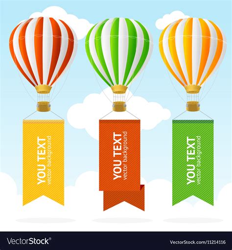 Hot Air Balloon Banner Royalty Free Vector Image