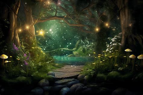 Digital Backdrop Enchanted Forest Escape - Etsy