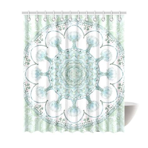 Artistic Shower Curtain Boho Mandala Bathroom Decor Etsy