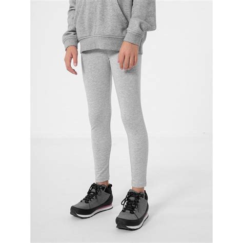 Legginsy dziewczęce HJZ22 JLEG001 4F szare Sport Shop pl