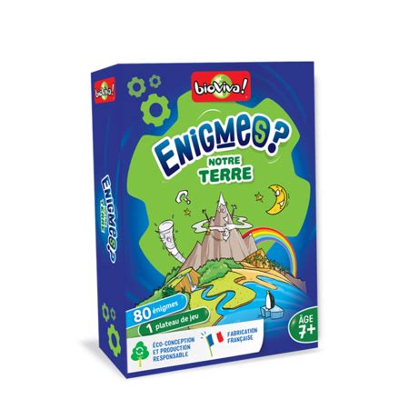 Jeu éducatif Enigmes Notre Terre BIOVIVA Comparateur Avis Prix