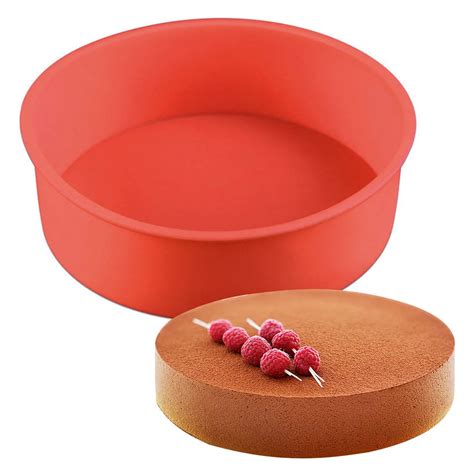 Buy 8 Inch Round Shaped Silicone Cake Mold Mousse