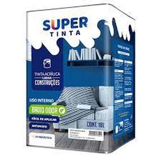 Tinta Acrílica Econômica Uso Interno Antimofo cor BRANCO 3 6L Super