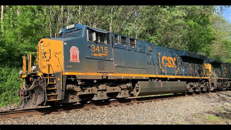 Csx Coal Freight Trains Georgia Heritage Unit Woodbine Md May