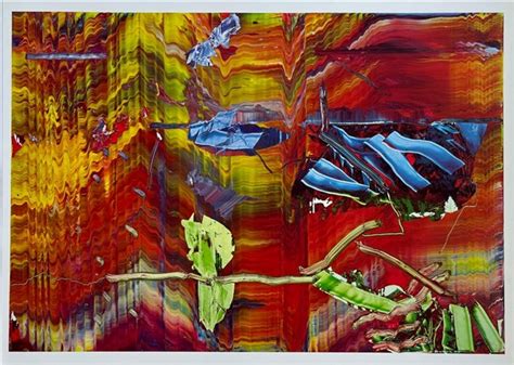 Abstract Painting One Plate Artist Authorized By Gerhard Richter On