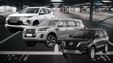 2021 Nissan Terra Toyota Fortuner Mitsubishi Montero Sport Base Variant Comparo