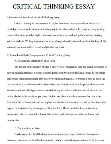 Critical Thinking 30 Examples Format How To Practice PDF