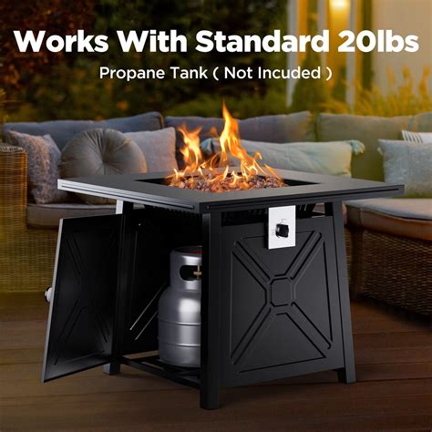 Ciays 32 Inch Gas Fire Pit Table 50 000 BTU Propane Fire Pits For