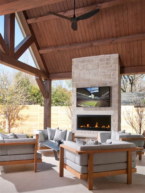 Outdoor Fireplace Tv Houzz