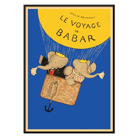 Poster Elephants Le Voyage De Babar Jean De Brunhoff Moryarty