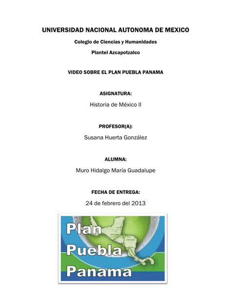 PDF Reporte del vídeo del Plan Puebla Panamá DOKUMEN TIPS