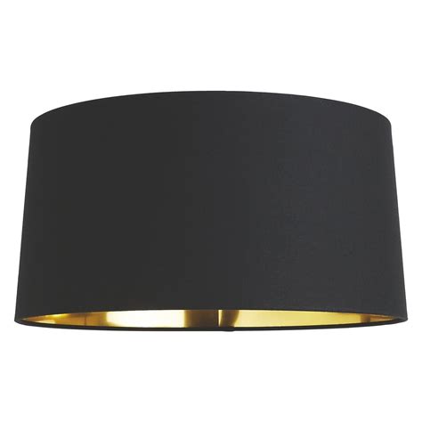 Grande Black Gold Lined Lampshade Dia 38cm With Images Lamp Shades Gold Rooms Ceiling Shades