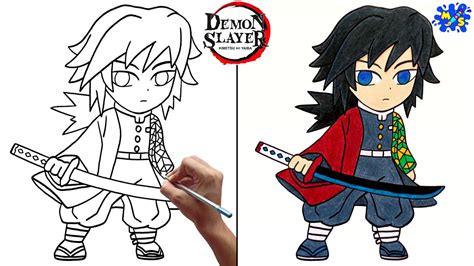 Learn How To Draw Giyu Tomioka From Demon Slayer Demon Slayer Step By