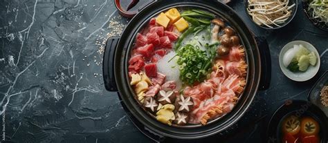 shabu shabu  traditional japanese hot pot dish perfect   food