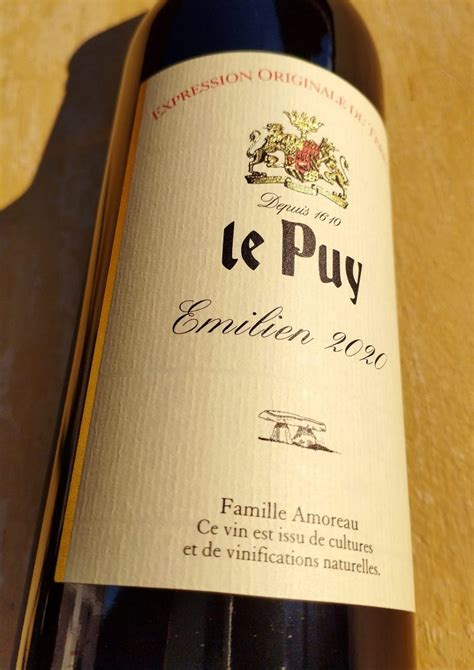 Emilien 2020 Château Le puy Bordeaux Biodynamie Nature de Vin