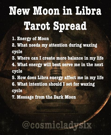 New Moon In Libra Tarot Spread Tarot Astrology Tarotspreads Tarot