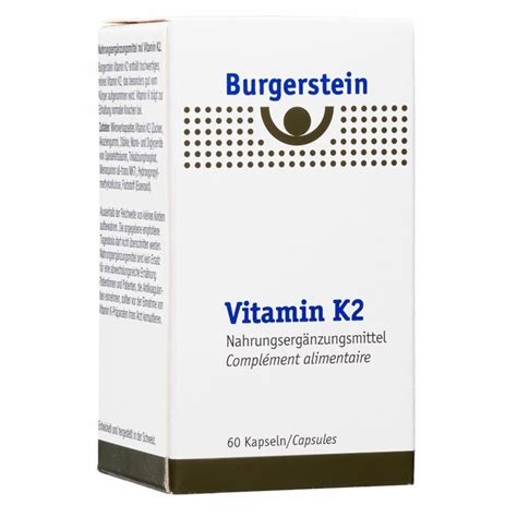 Burgerstein Vitamine K2 60 Pcs Redcare Pharmacie