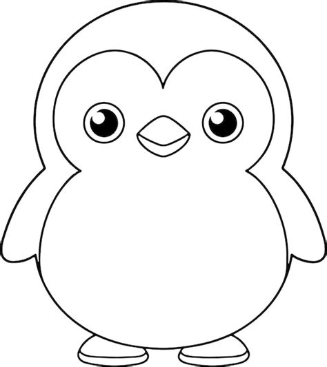 Illustration Vectorielle De Pingouin Livre De Coloriage Noir Et Blanc