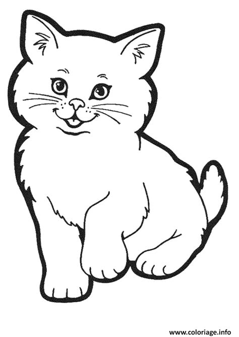 Coloriage Chaton Chat Mignon Jecolorie