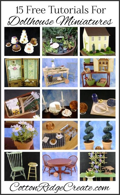 15 Free Tutorials For Dollhouse Miniatures Artofit