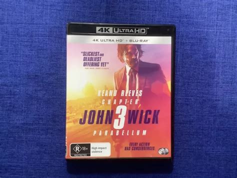 JOHN WICK CHAPTER 3 PARABELLUM Blu Ray Uhd Blu Ray 2019 4K Like