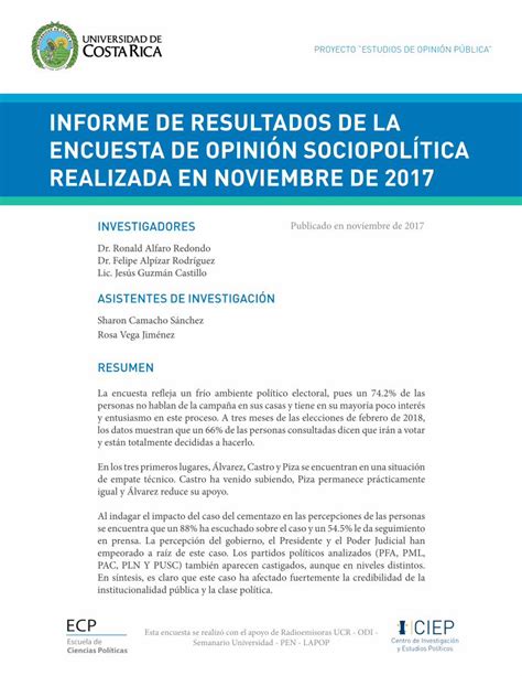 Pdf Informe De Resultados De La Encuesta De Opini N Asistentes