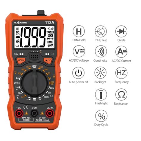 Test Meters Detectors RICHMETERS RM113A NCV Digital Multimeter 2000