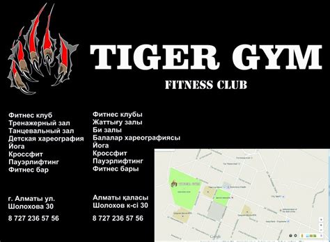 Tiger Gym Fitness Club | Тренажёрные залы в Алматы | fitcom.kz