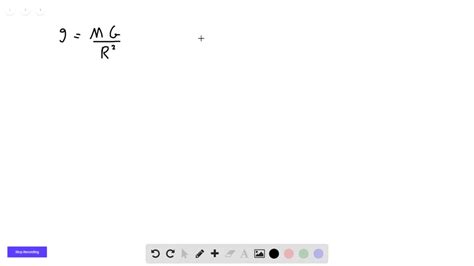 Solved For A Spherical Planet With Mass M Volume V And Radius R Derive An Expression For The