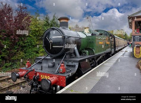 British Rail Class 5101 GWR Large Prairie 5199 Steam Locomotive At