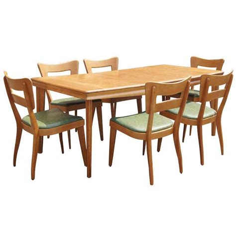 Heywood Wakefield Extension Dining Table And Six Chairs At 1stdibs