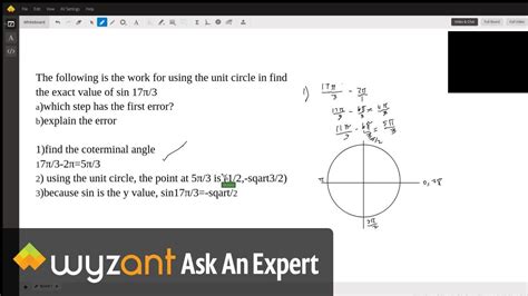 Unit Circle Problem Using 5pi 3 Youtube