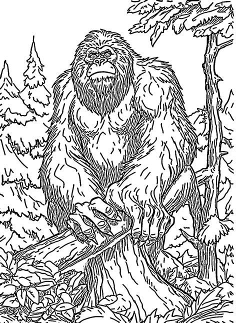 30 Bigfoot Coloring Pages