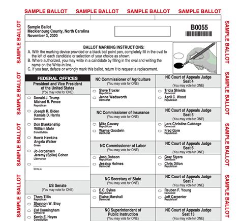 Sample 2020 General Election Ballot News Of Davidson